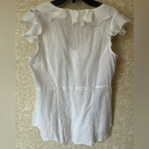 100% cotton Cremieux Women’s size small White top - Picture 6 of 6